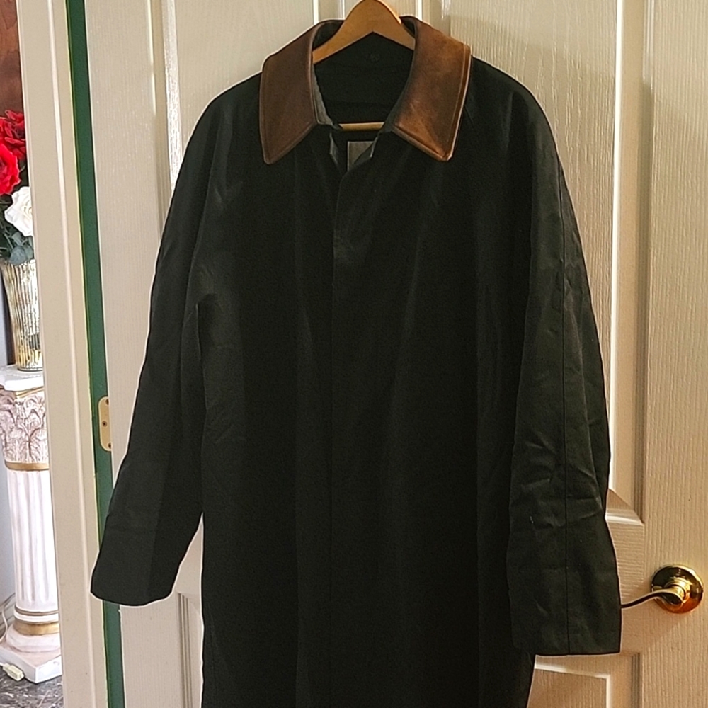 Misty Harbor Original Mens removable lining  &  Leather collar 46 R Trench Coat